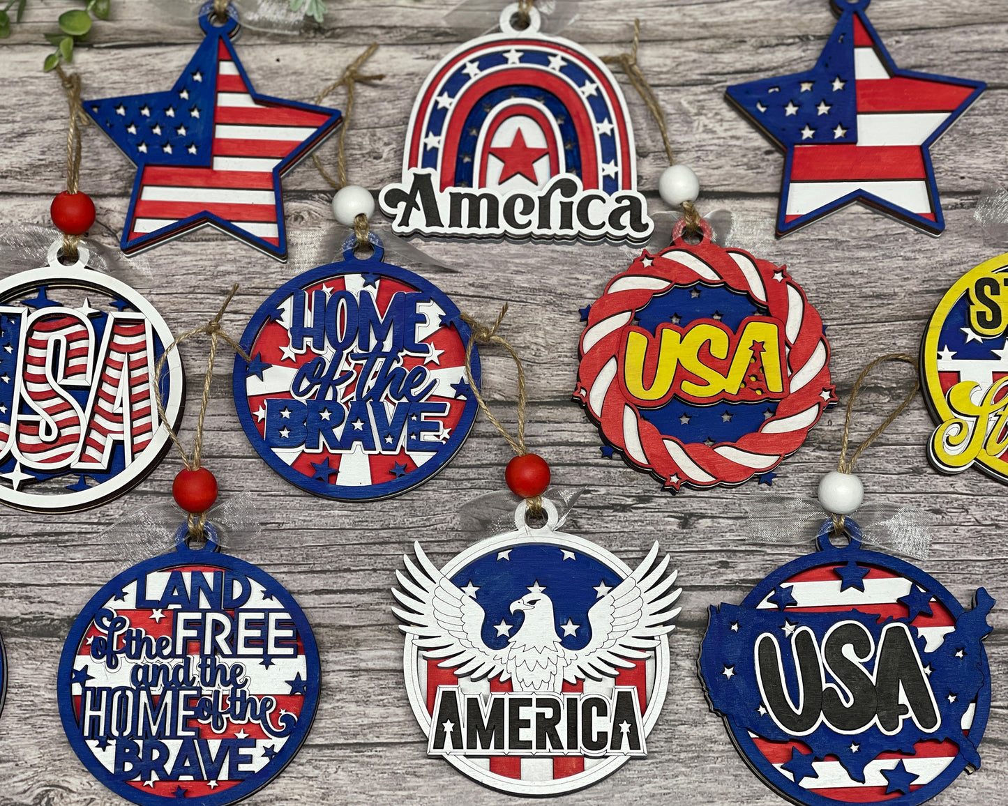 All American Christmas Ornaments