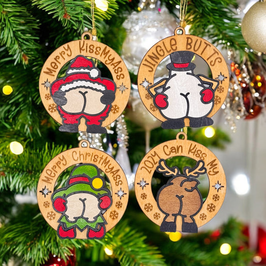 Delightful Jingle Butts Holiday Ornaments