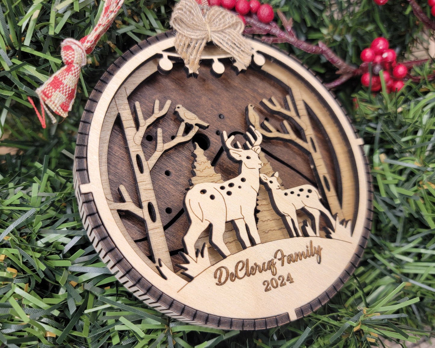 Personalized 3D Reindeer Ornaments